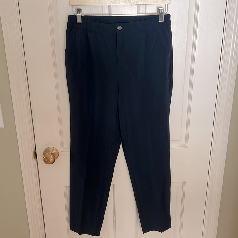Banana Republic womens blue flat front pants slacks trousers
